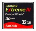 Extreme III 30MB/s CompactFlash 32Gb